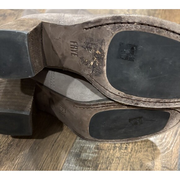 Women’s Frye Nora Mid Calf Pull On Suede Taupe Mushroom Grey Brown Size 10 - Picture 5 of 6